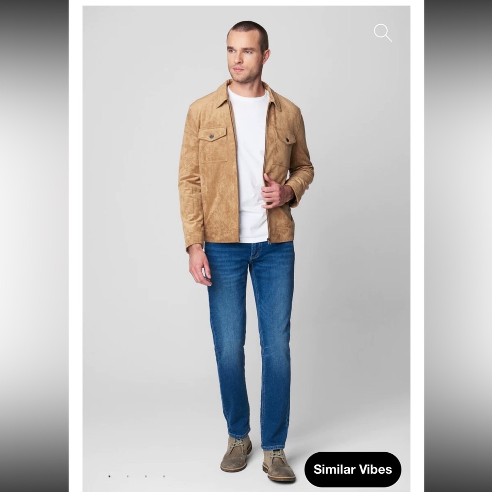 BlankNYC Men’s Faux Suede Jacket in Tan (Small)